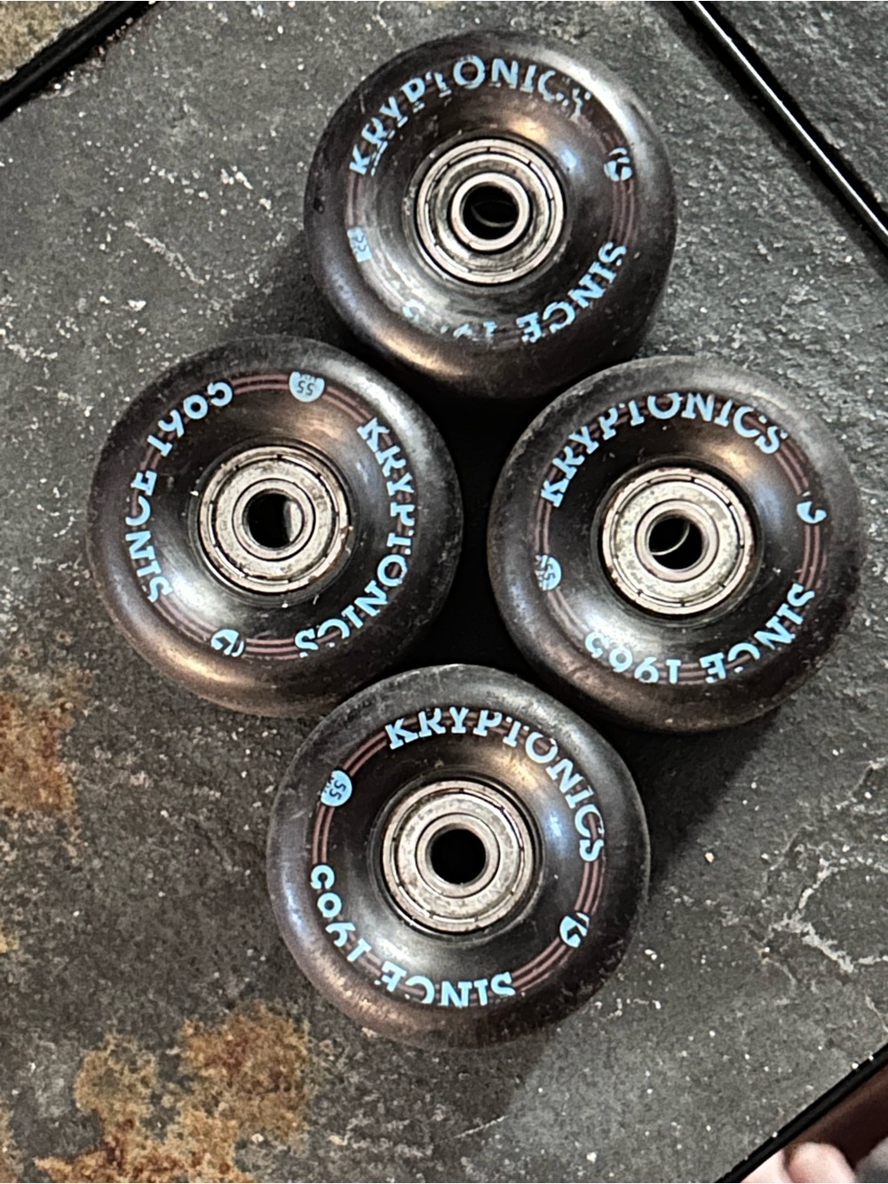 KRYPTONICS Skateboard Wheels 55mm Amber Set of 4